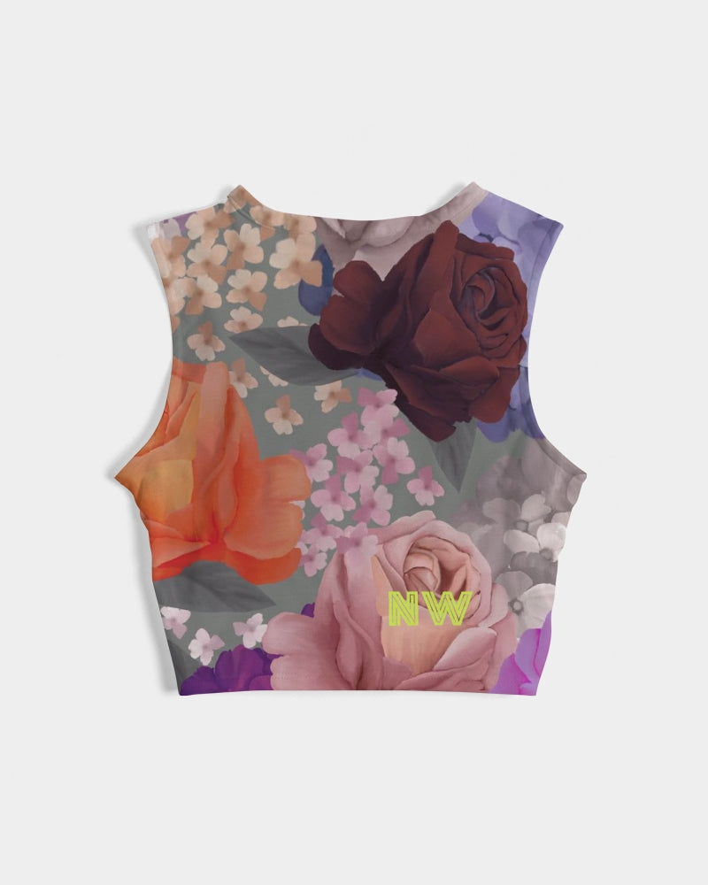 Concrete Rose Crop Top